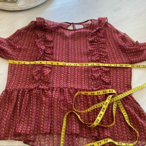 Anthropologie Misa Los Angeles Campania Ruffled Blouse Size Medium NWOT $326 - Picture 11 of 15